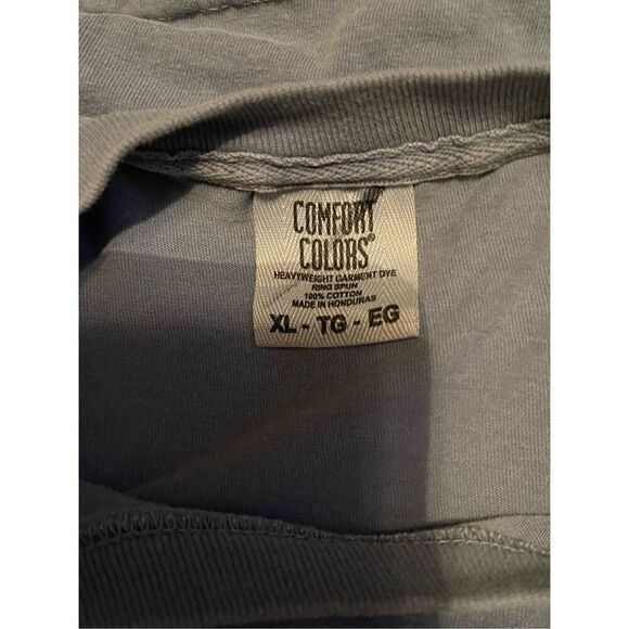 Comfort Colors Mens Gray Heavyweight Garment Dye Lion Ring Spun T-Shirt XL - Picture 5 of 7